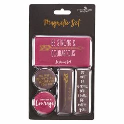The Sparkling Spur Gifts/Grace Be Strong And Courageous Magnet Set