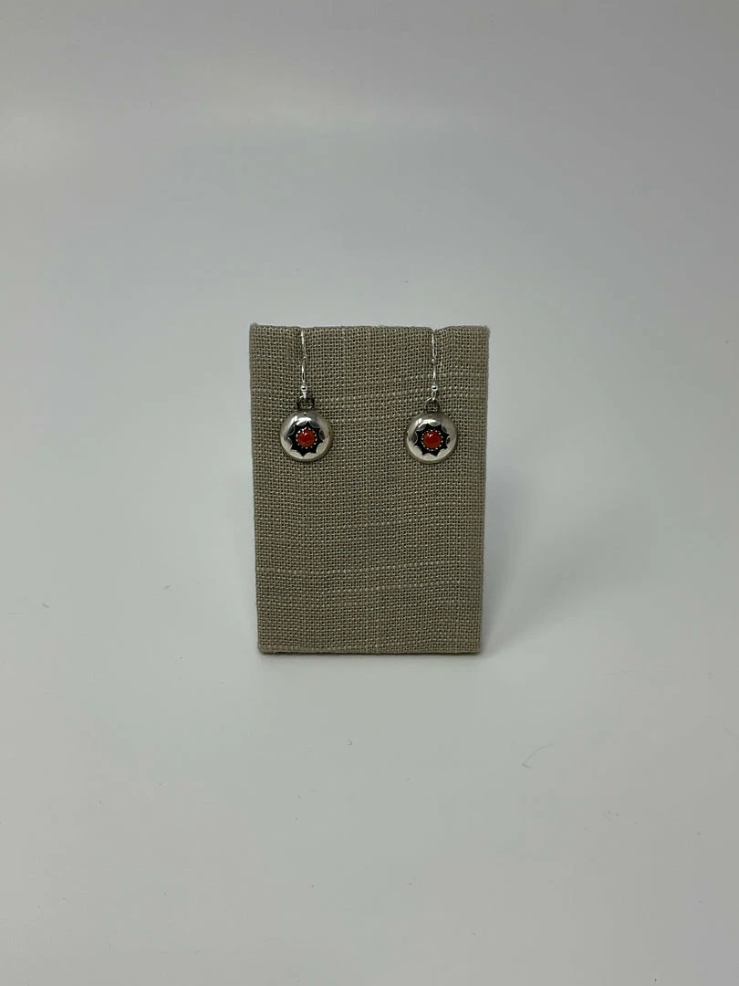 Budget π€© L&V MTZ Native Design Coral & Sterling Silver Earrings π 3 L&V MTZ Native Design Coral & Sterling Silver Earrings