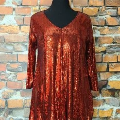 The Sparkling Spur Red Sequin Top TIFFIANY'S CLOSET