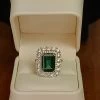The Sparkling Spur Emerald & Moissanite Lab Diamond Ring New Arrivals