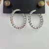 The Sparkling Spur Large Round CZ Diamond Hoop Earrings