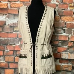 Double D Ranch Wear Soft Leather Vest With Fringe TIFFIANY'S CLOSET