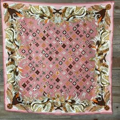 The Sparkling Spur Dusty Rose And Moca Swan Scarf