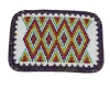 Tex’s Line Accessories Four Diamond Buckle With Purple Trim & Cut Beads