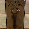 The Sparkling Spur God Is My Arrow Keychain