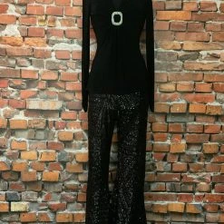 Girl On A Vine TIFFIANY'S CLOSET Sheer Sequin Pant With A Flare!