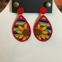 The Sparkling Spur Miss Sunflower Beaded Earrings