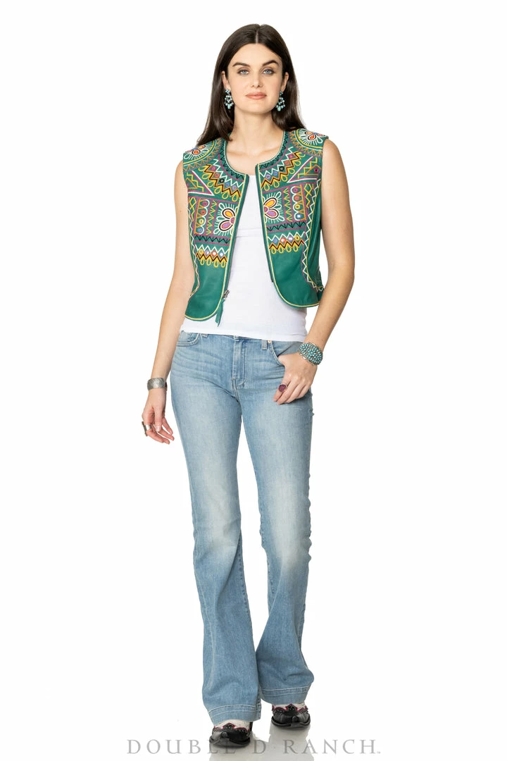 Best deal 𧨠Double D Ranch - Folk Foray Collection Vests Festival Of Colors Vest π 3 Double D Ranch - Folk Foray Collection Vests Festival Of Colors Vest