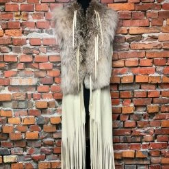 A. Tsagas Long Leather Vest With Lynx Fur TIFFIANY'S CLOSET