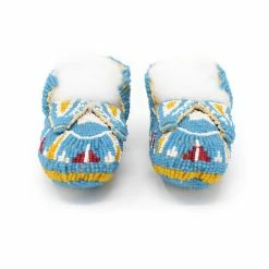 The Sparkling Spur Lakota Style Fully Beaded Baby Moccasins