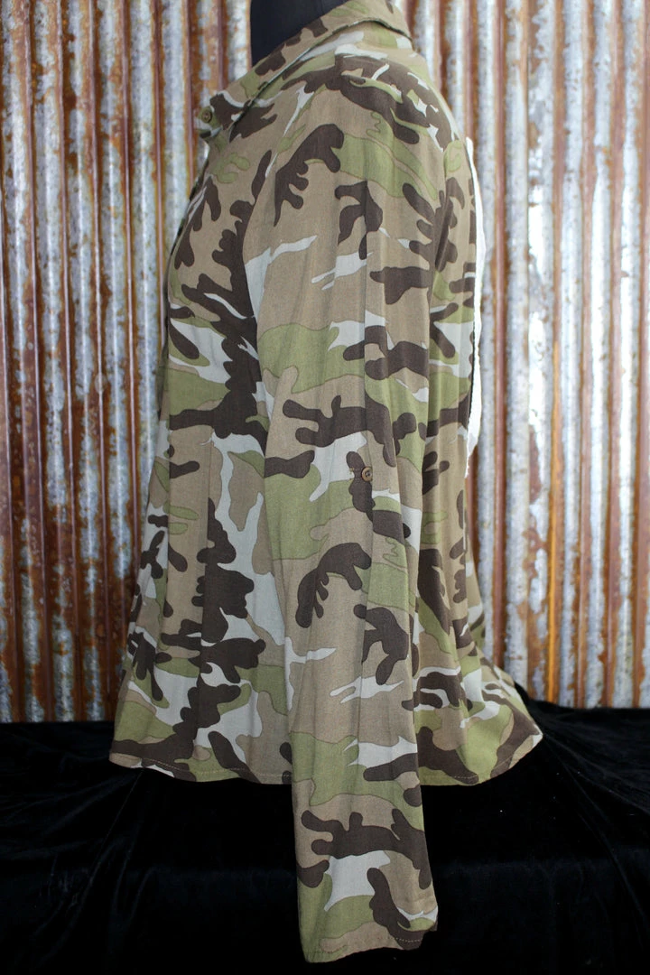 Buy 𧨠The Sparkling Spur Camo π Shirt With Embroidery Patch π 7 The Sparkling Spur Camo Shirt With Embroidery Patch