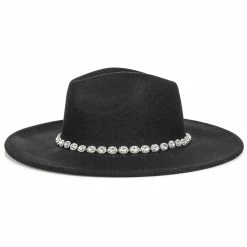 The Sparkling Spur Fedora Hat With Crystal Rhinestone Strap New Arrivals