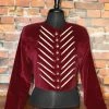 Double D Ranch Wear Velvet Red Hairpipe Blazer/Jacket