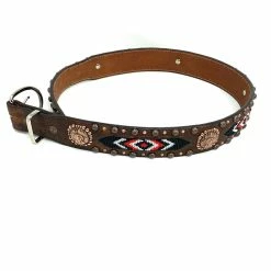 Double J Saddlery Handbags/Belts/Accessories Brown Vintage Beaded Belt