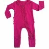 The Sparkling Spur Maui Magenta Ruffle Zip Footie