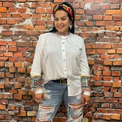 Double D Ranch Wear - Folk Foray Collection Tops Haithi Top