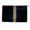 Parker & Hyde Jet Black Stripe Clutch New Arrivals