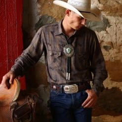 Ryan Michael Men's Shirts Bucking Horse Ombré Plaid