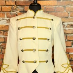 Hairston Roberson Ivory Jacket With Gold Braid