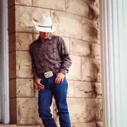 Ryan Michael Men's Shirts Bucking Horse Ombré Plaid