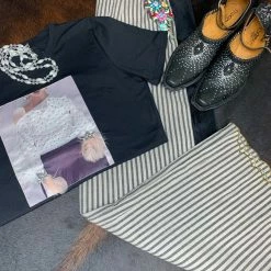 The Sparkling Spur Tops Sparkly Feather Tee