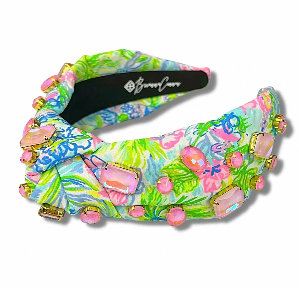 Discount β€οΈ Brianna Cannon Bright Floral Headband With Large Pink Iridescent Crystals New Arrivals π― 4 Brianna Cannon Bright Floral Headband With Large Pink Iridescent Crystals New Arrivals