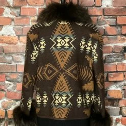 Double D Ranch - Gayle Collection TIFFIANY'S CLOSET The Coffee House Coat With Raccoon Trim