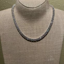 The Sparkling Spur Jewelry 16" Silver Tennis Necklace