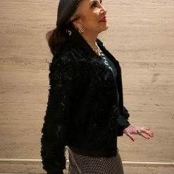 Tasha Polizzi Jackets Rosette & Leopard Jacket