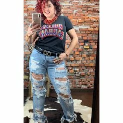 The Sparkling Spur Destroyed Boyfriend Jeans