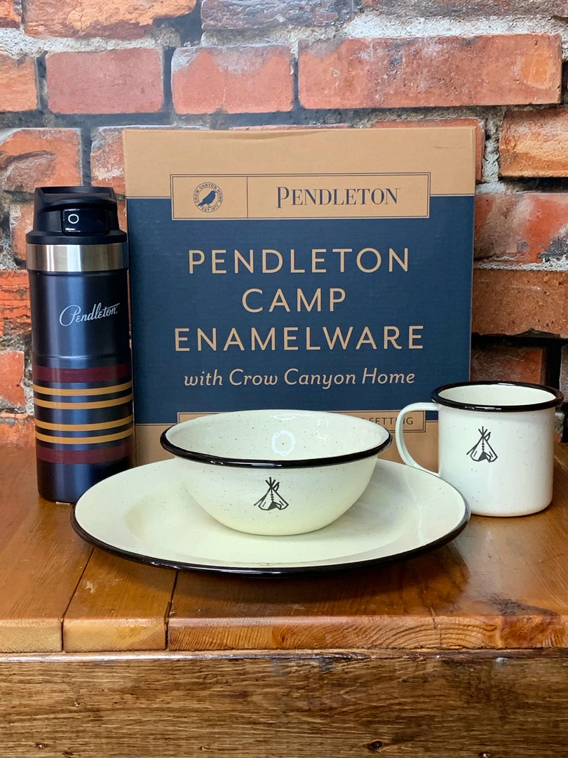 Budget ✔️ Pendleton Camp Enamelware Dishes Home Goods ⌛ 6 Pendleton Camp Enamelware Dishes Home Goods