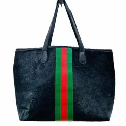 Parker & Hyde Jet Black Hyde Stripe Tote (Exclusive To Parker Hyde) New Arrivals