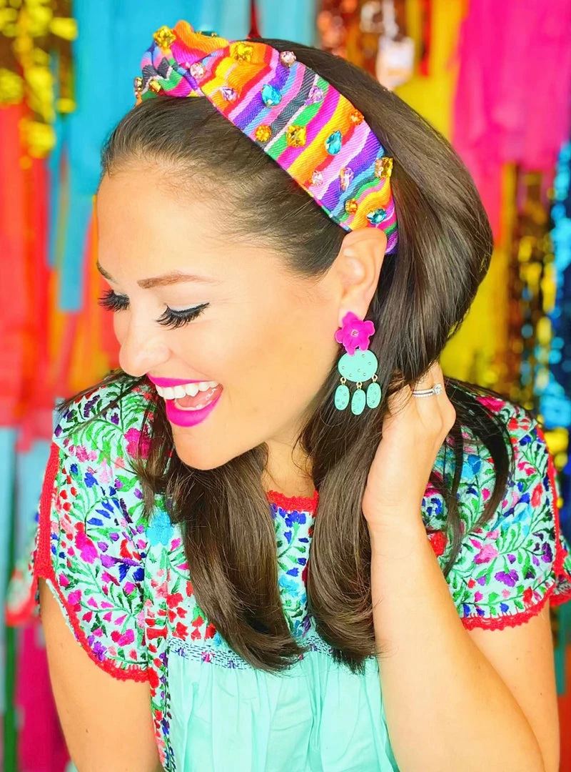 Outlet β Brianna Cannon Hats/Headbands/Scarves/Gloves Rainbow Serape Fiesta Crystal Headband π 6 Brianna Cannon Hats/Headbands/Scarves/Gloves Rainbow Serape Fiesta Crystal Headband