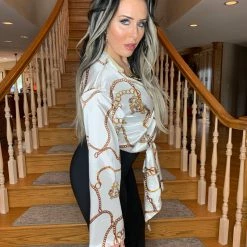 Buddy Love Tops Gayle Ivory Chains