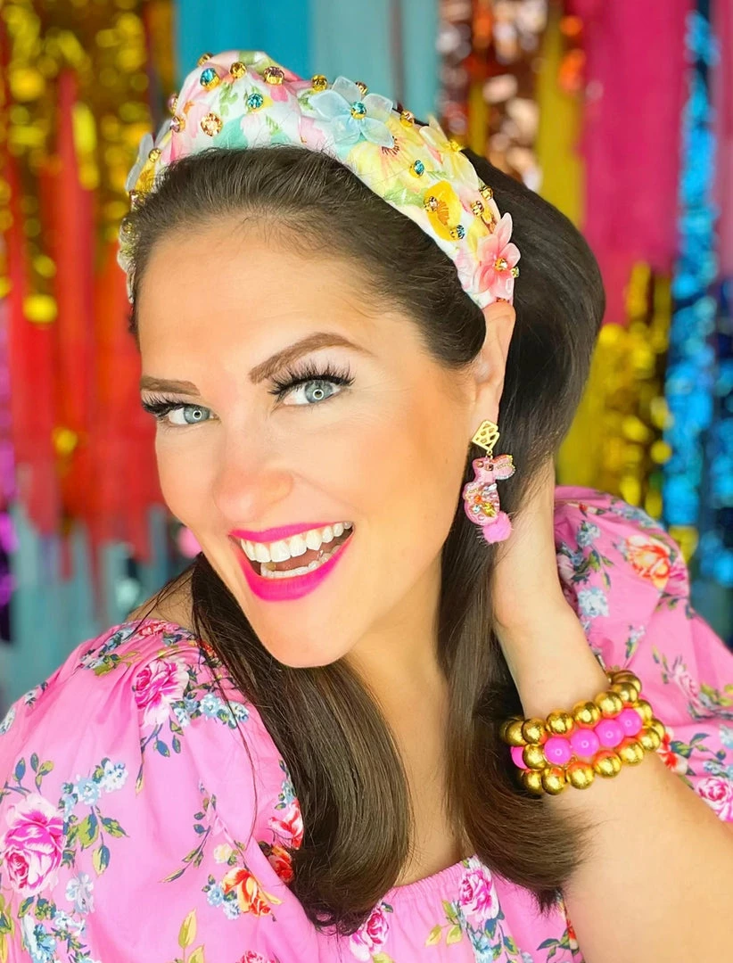 Hot Sale β Brianna Cannon New Arrivals Spring Floral Headband With Beaded Flowers And Crystals π 3 Brianna Cannon New Arrivals Spring Floral Headband With Beaded Flowers And Crystals