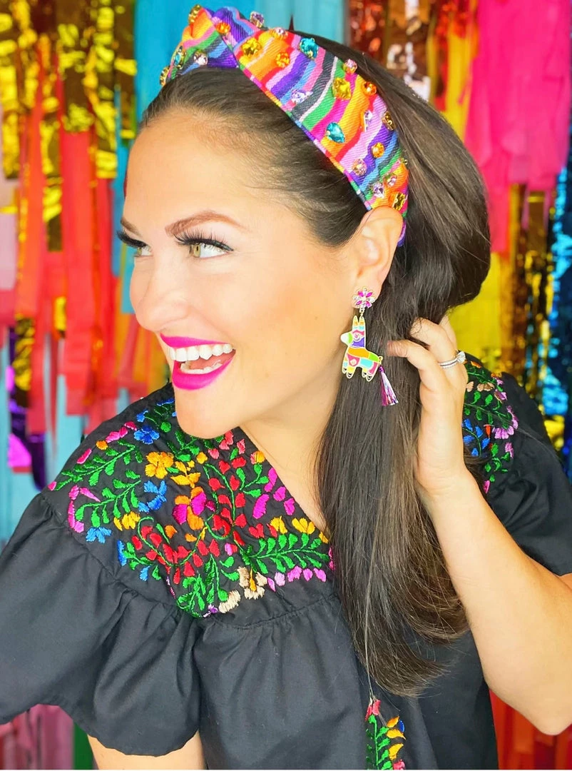 Outlet β Brianna Cannon Hats/Headbands/Scarves/Gloves Rainbow Serape Fiesta Crystal Headband π 5 Brianna Cannon Hats/Headbands/Scarves/Gloves Rainbow Serape Fiesta Crystal Headband