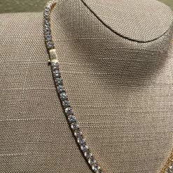 The Sparkling Spur New Arrivals 18" Gold Tennis Necklace