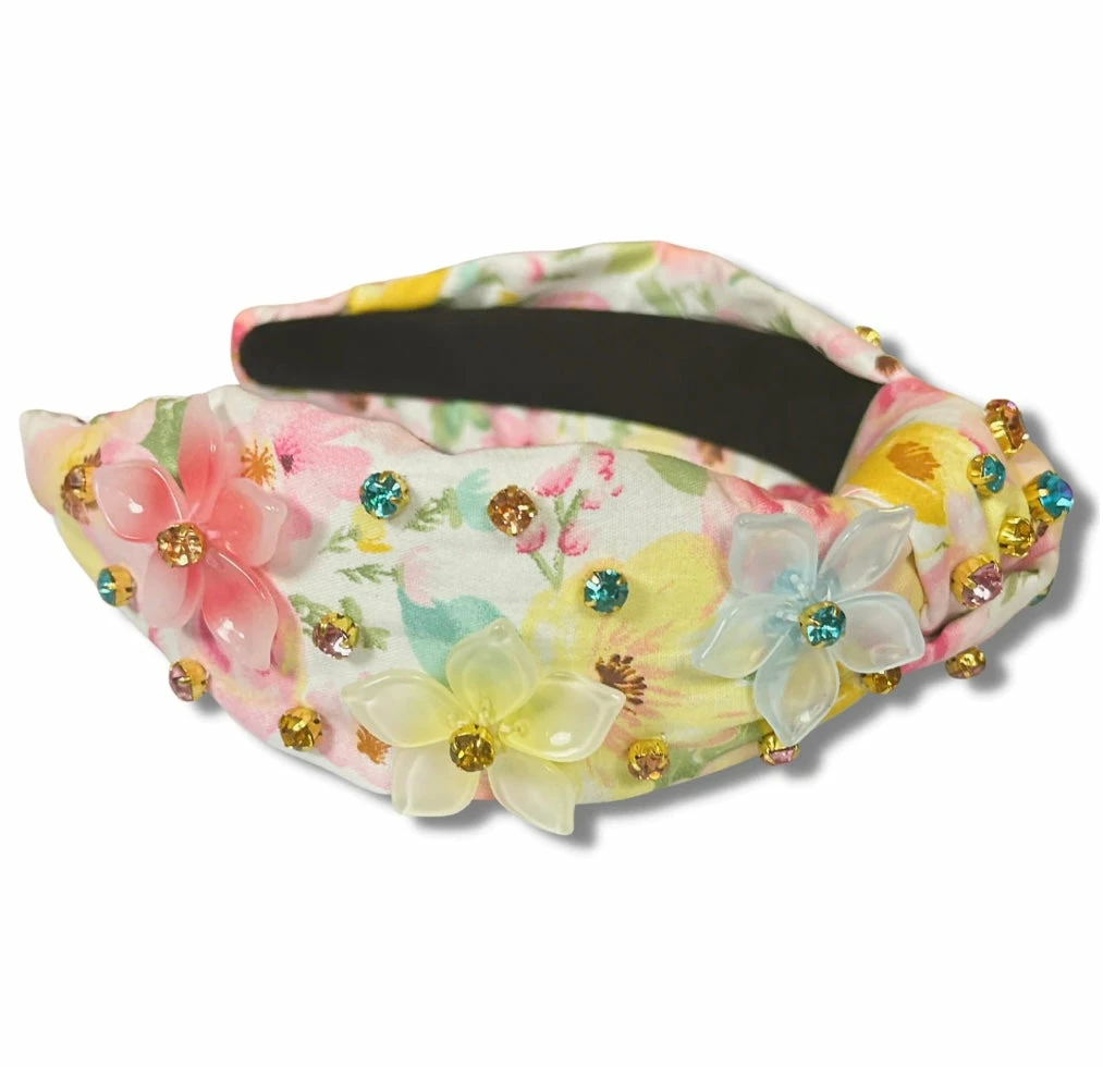 Hot Sale β Brianna Cannon New Arrivals Spring Floral Headband With Beaded Flowers And Crystals π 4 Brianna Cannon New Arrivals Spring Floral Headband With Beaded Flowers And Crystals